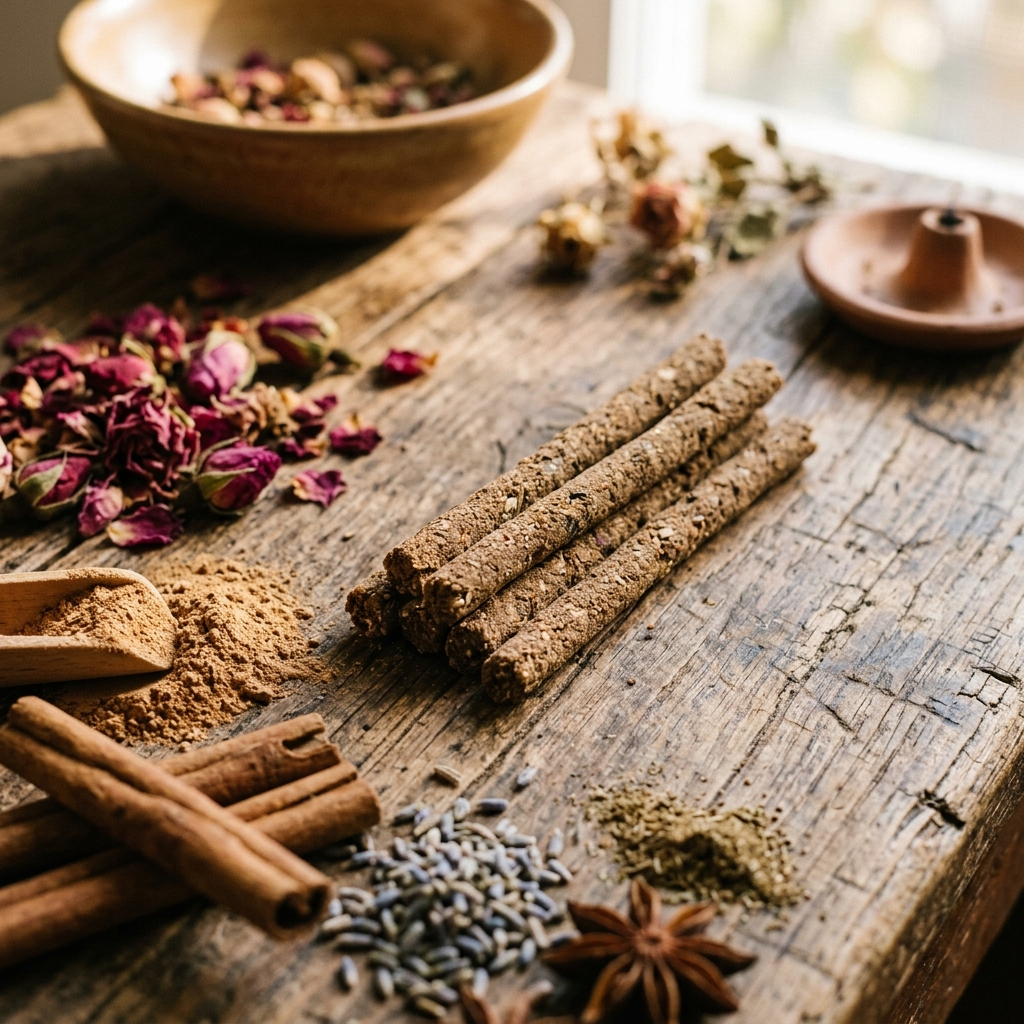 Raw Ingredients for Making Natural Dhoop Sticks